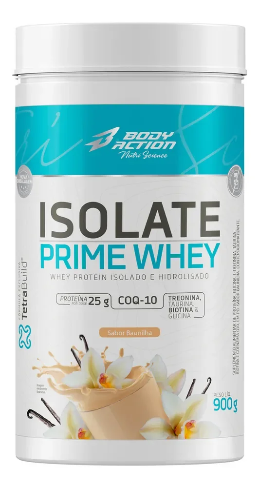Isolate Prime Whey 900g  - Body Action Baunilha Baunilha