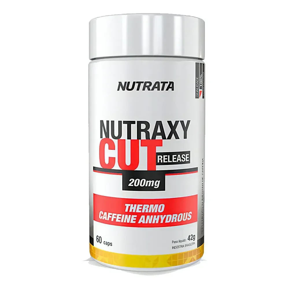 Nutraxy Cut 200mg Cafeína 60 Cápsulas Softgel - Nutrata Sabor Sem Sabor