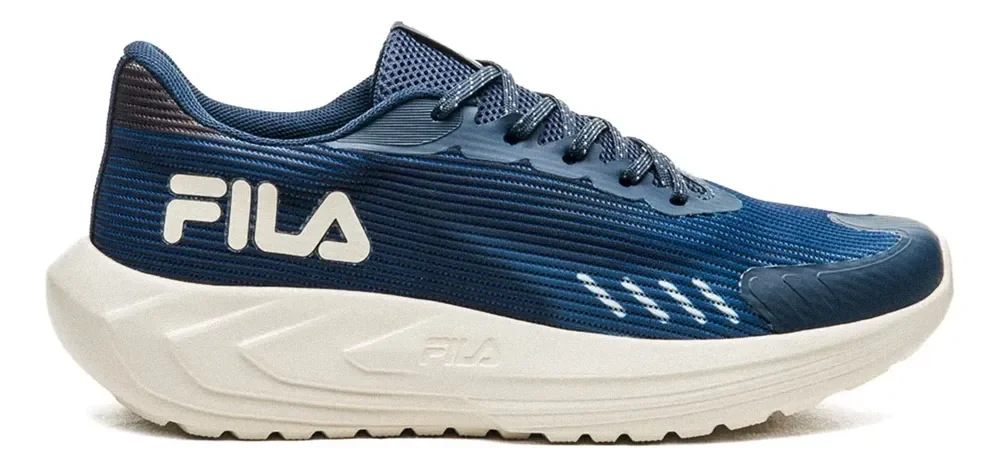 Tênis Fila Sprint Masculino Esportivo Caminhada Confortável Azul Marinho/branco Liso 41 Br