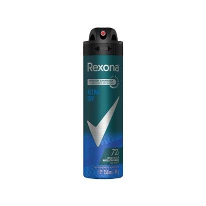 Desodorante Antitranspirante Aerossol Masculino Rexona Active Dry 72 horas 150ml