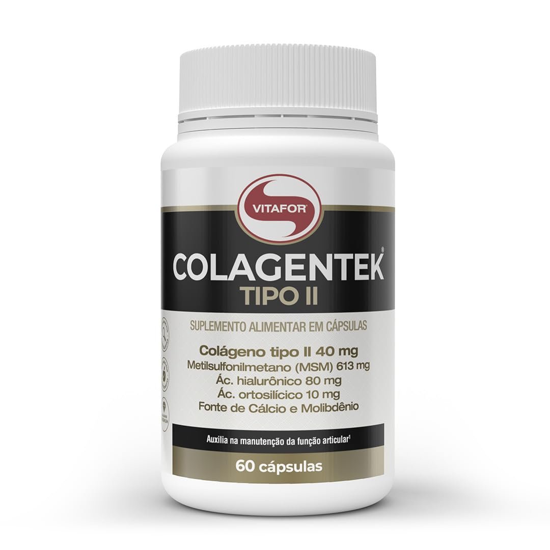 Colagentek Tipo II 613mg (60 caps), Único, VitaFor