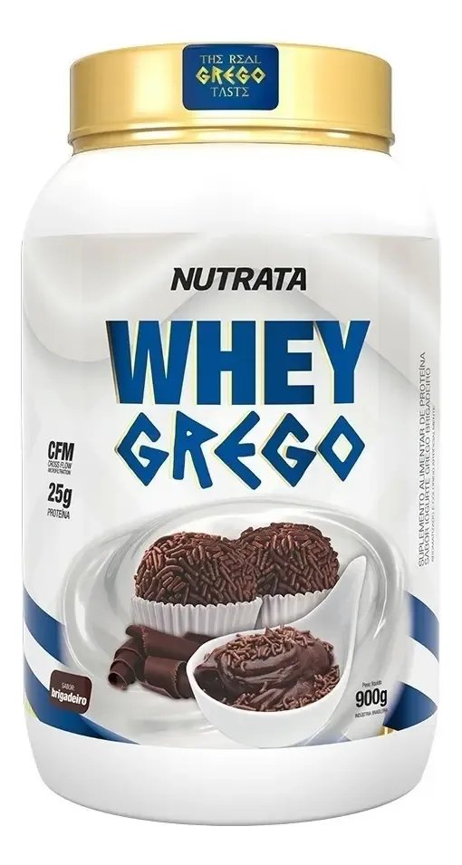 Whey Grego 900g - Nutrata - 2w Whey Concentrado/hidrolisado Sabor Brigadeiro