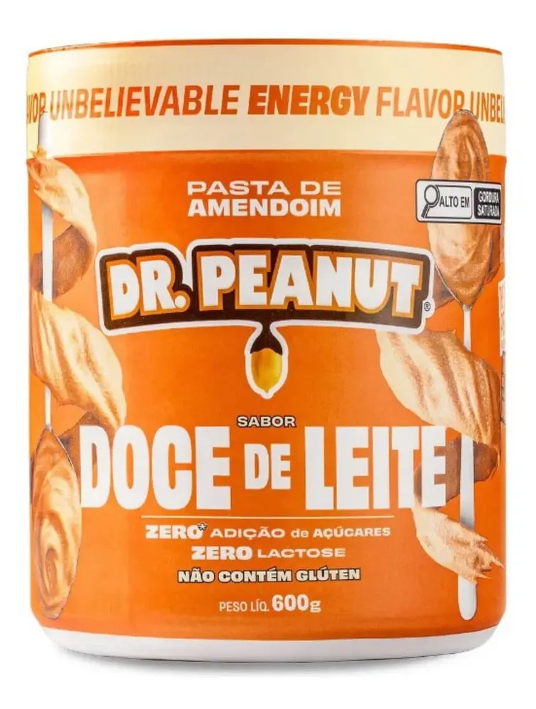 Suplemento em pasta Dr. Peanut Sódio Pasta de amendoim sabor Doce de leite x 600g