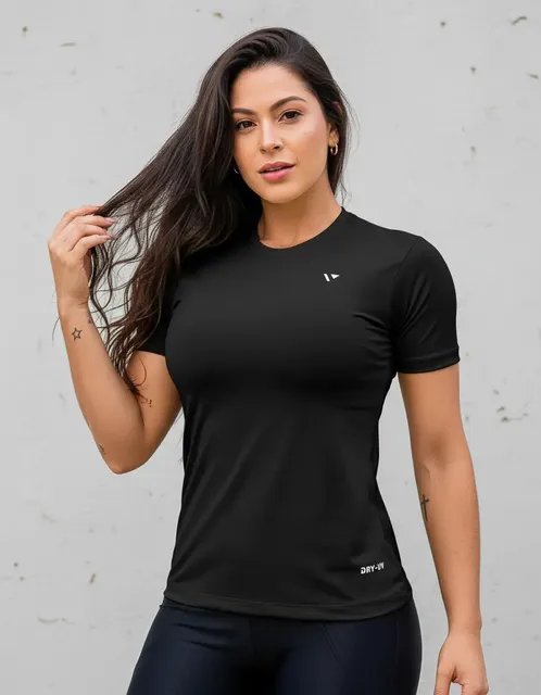 Camiseta Feminina Dry Fit Proteção Uv50+ Academia Caminhada