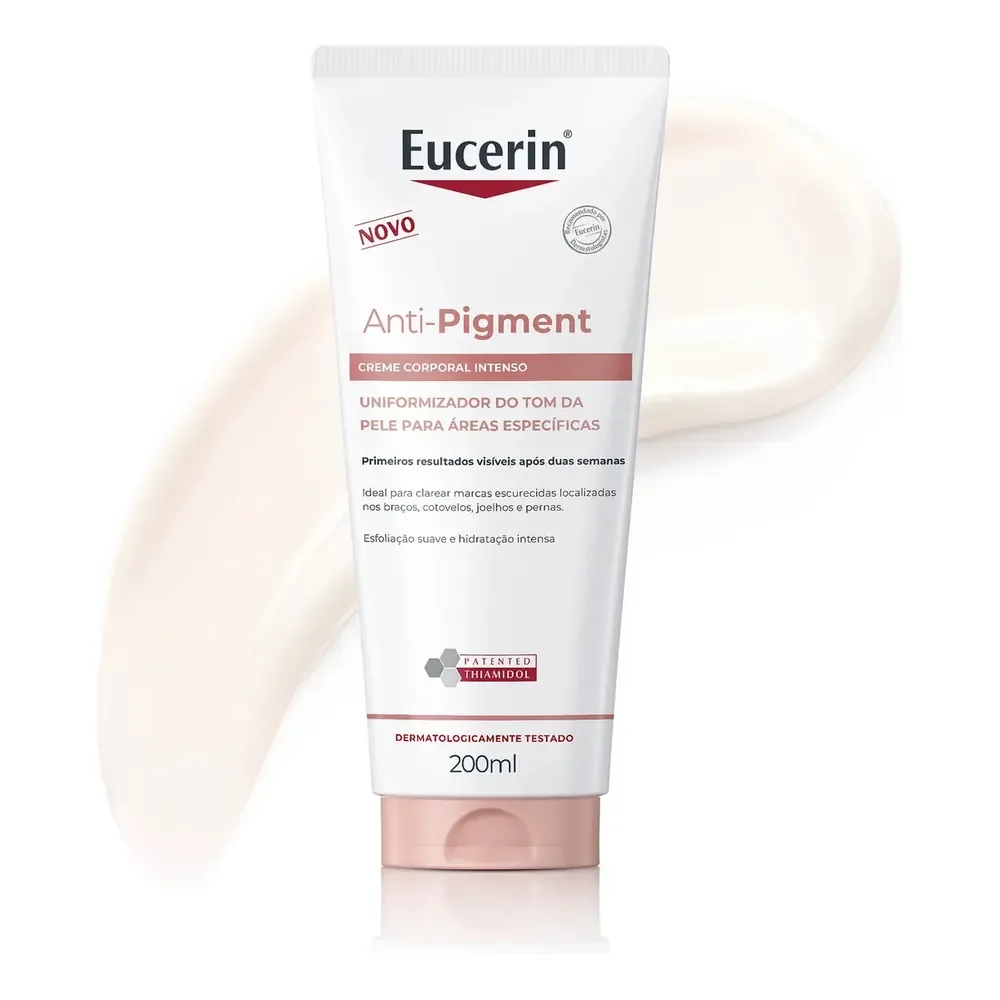 Eucerin Creme Corporal Antimanchas Intenso 200ml, Anti-pigment, Clareador Joelho, Coxa E Cotovelo, Thiamidol Todo Tipo De Pele Dia/noite