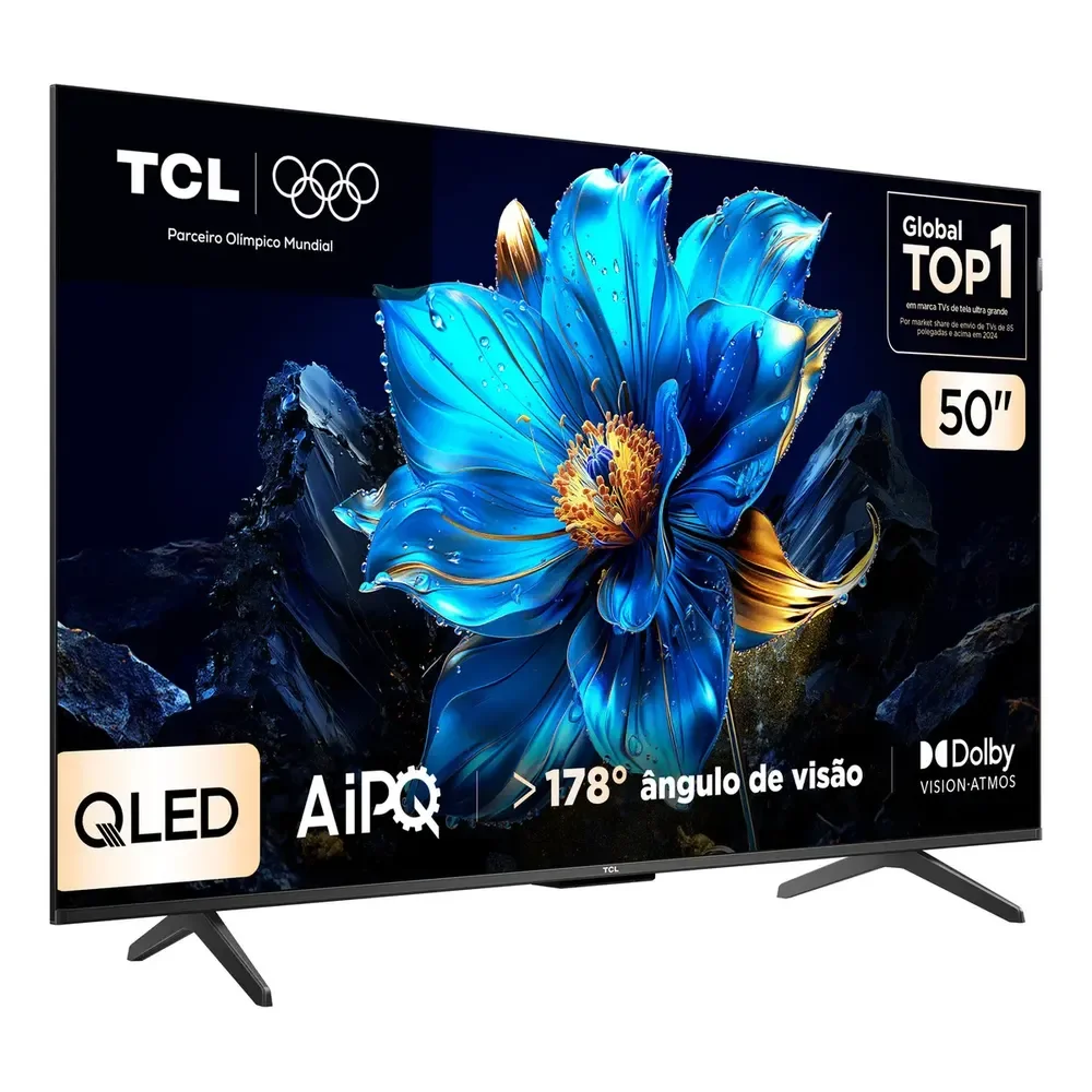 Smart Tv Tcl 50 Polegadas Qled 4k P7k Wifi Bluetooth Google