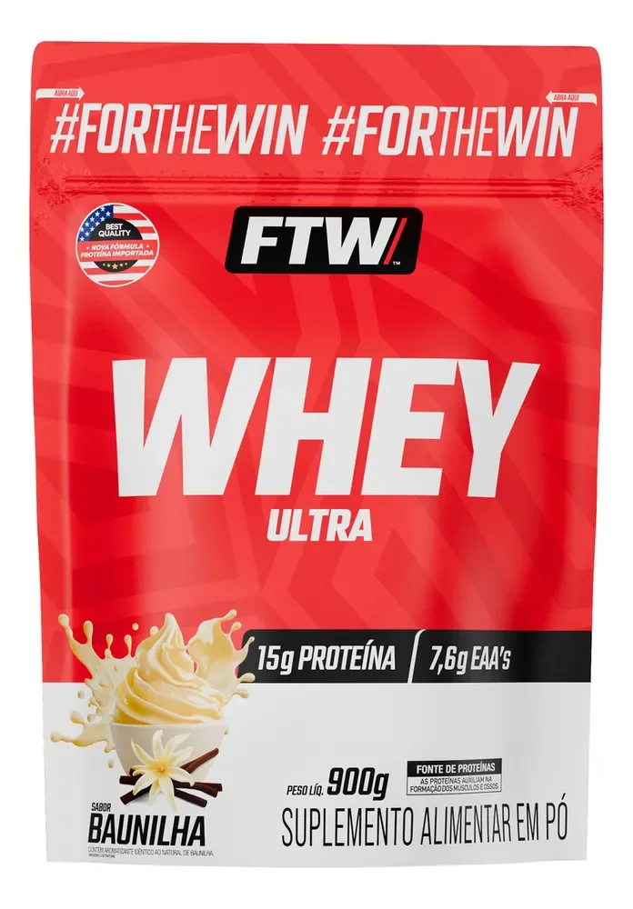 Whey Protein Ultra Refil 900g Sabor Baunilha - FTW