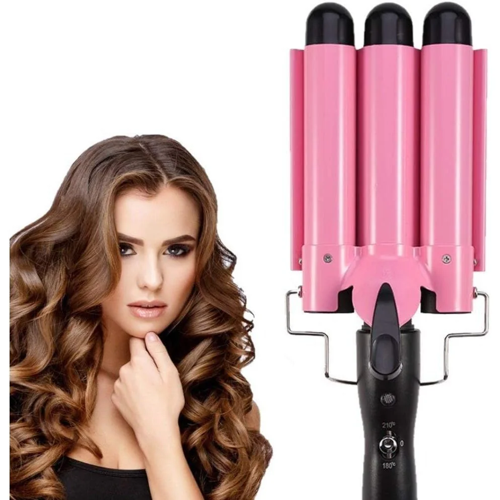 Modelador Triondas Triplo 22mm | Ondas Naturais e Cachos Definidos com Revestimento Cerâmico 200°C