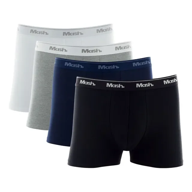Kit 4 Cueca Mash Boxer Masculina Box Algodão Macio Original