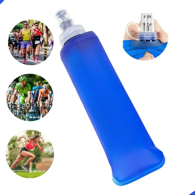 Garrafa De Água Mole Corrida Dobrável Silicone Squeeze Soft