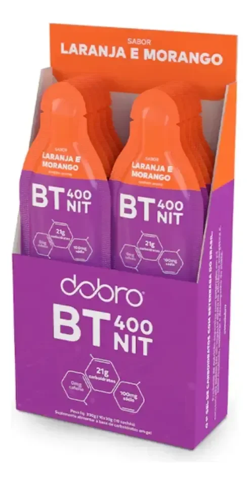 BT Nitrato Gel Dobro Sabor Laranja e Morango (10 sachês de 30g cada)