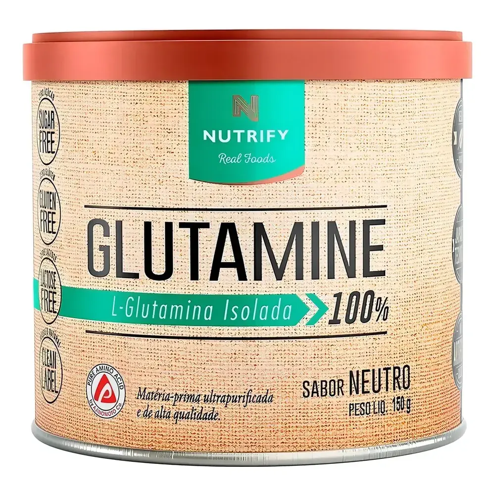 Suplemento Alimentar Glutamine 100% Sabor Neutro 150g Nutrify