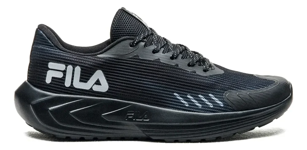 Tênis Fila Sprint Masculino Esportivo Caminhada Confortável Preto/grafite Liso 41 Br