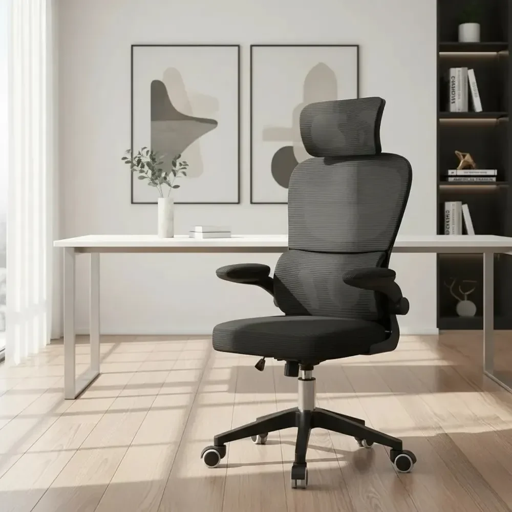 Cadeira Escritório Ergonômica Giratória com Apoio Lombar da Python Fly