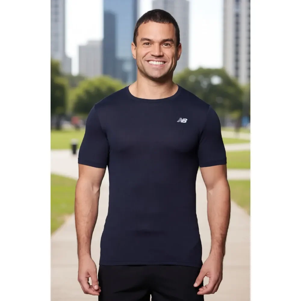 Camiseta Masc New Balance Sport Essentials Dd Preto Nsa G Lisa