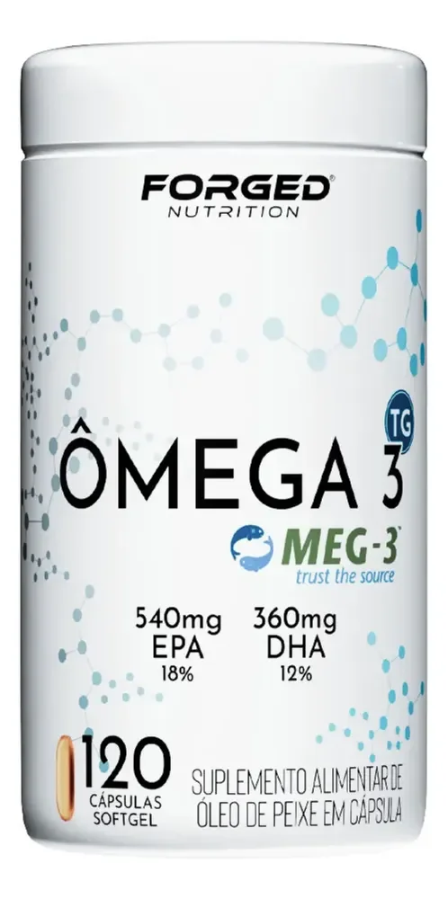 Ômega 3 Tg Meg-3 18/12 Alta Concentração Epa 540mg Dha 360mg 120 Cápsulas Forged Nutrition