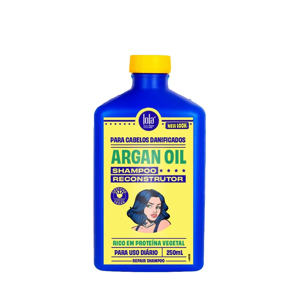 Lola From Rio – Óleo de Argan – Xampu, repara todos os tipos de cabelos danificados