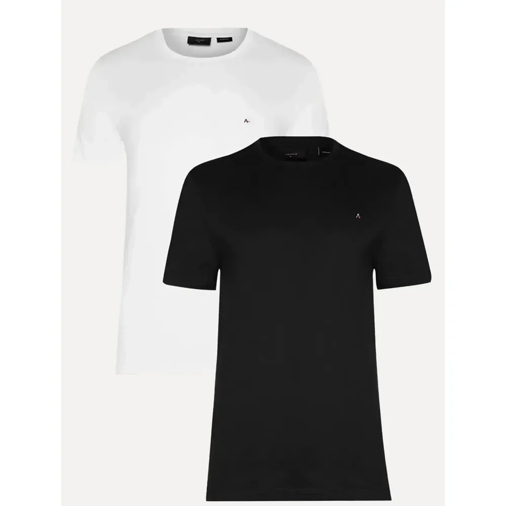 Kit Camisetas Aramis Basic Lisa Preta/branca Preto/branco M/m