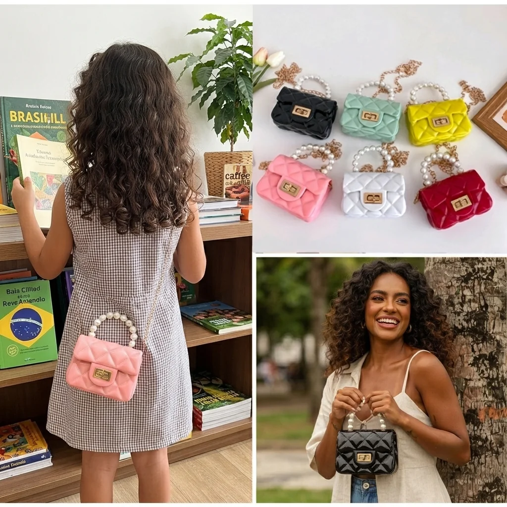 ASALOOG Bolsa Tote ComPérolasDeGeléiaPara Adultos / Mini Bolsas DeGeléiapara Ref: B-62-3