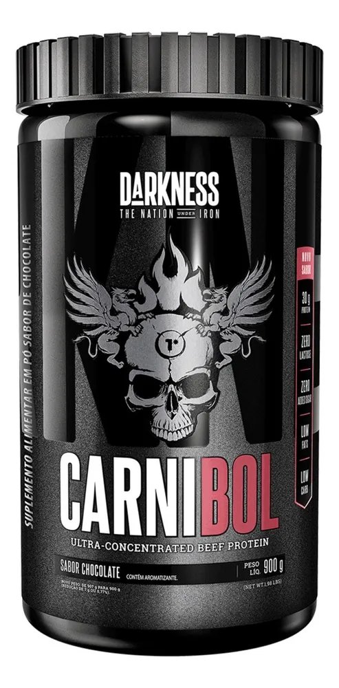 Proteína Darkness Carnibol Beef em pó sabor Chocolate x 900g