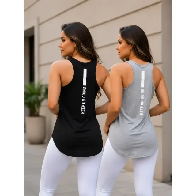 Kit 2 Camisetas Feminina Fitness Academia Keep On