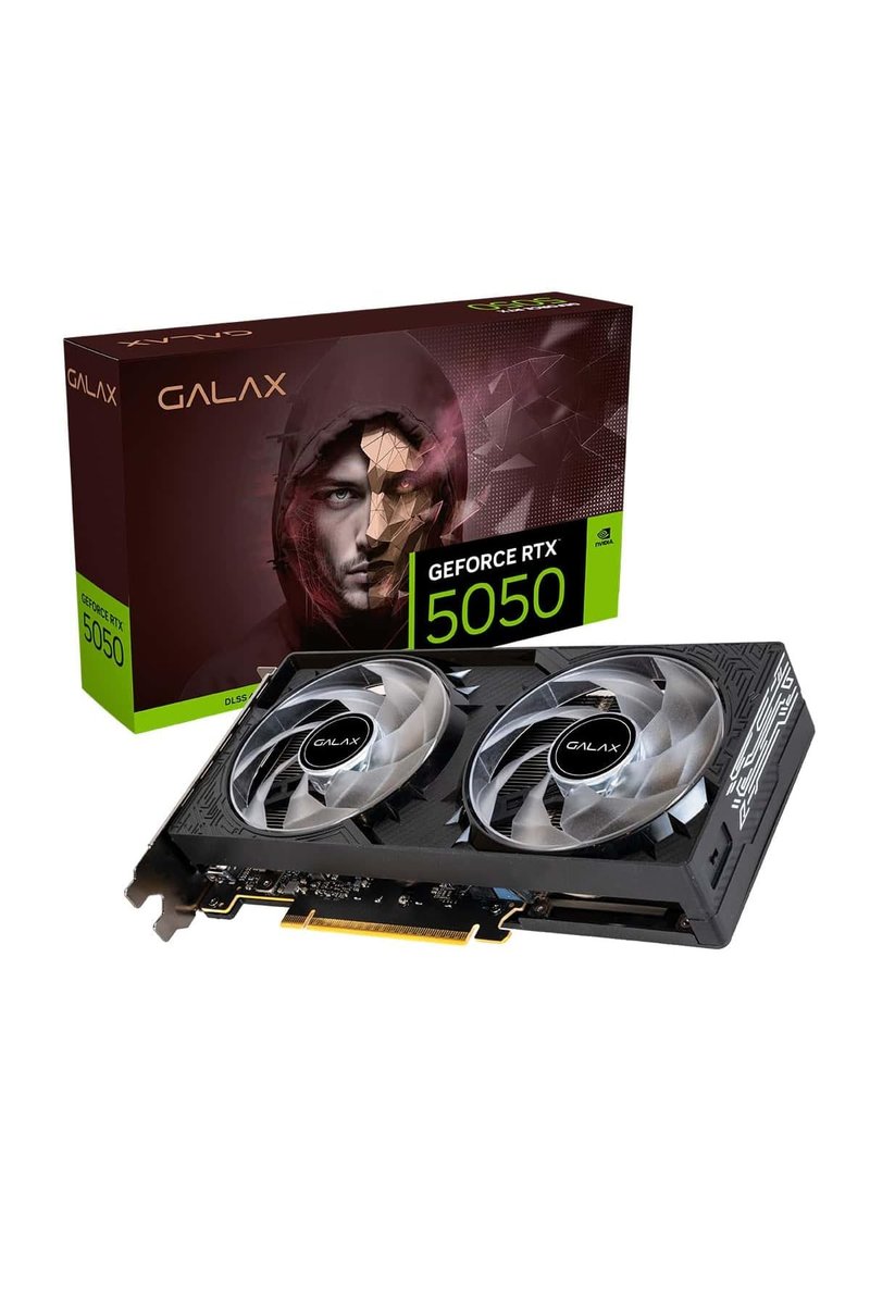 GPU NV RTX5050 8GB BLACK GF 1-CLICK OC TECLAB LITE 128BITS GDDR6 GALAX 55NSL8MHDXRE