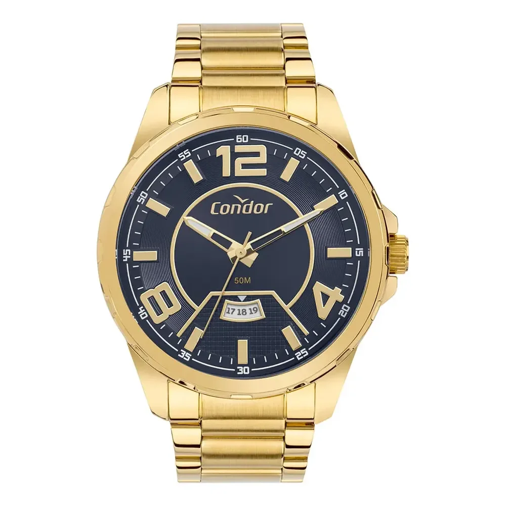 Relógio Condor Masculino Speed Dourado - Co2117br/4a Dourado Dourado Azul