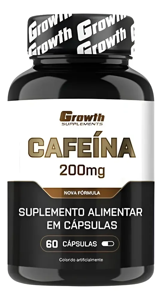 Cafeína 200mg (60 Caps) Termogênico Growth Supplements