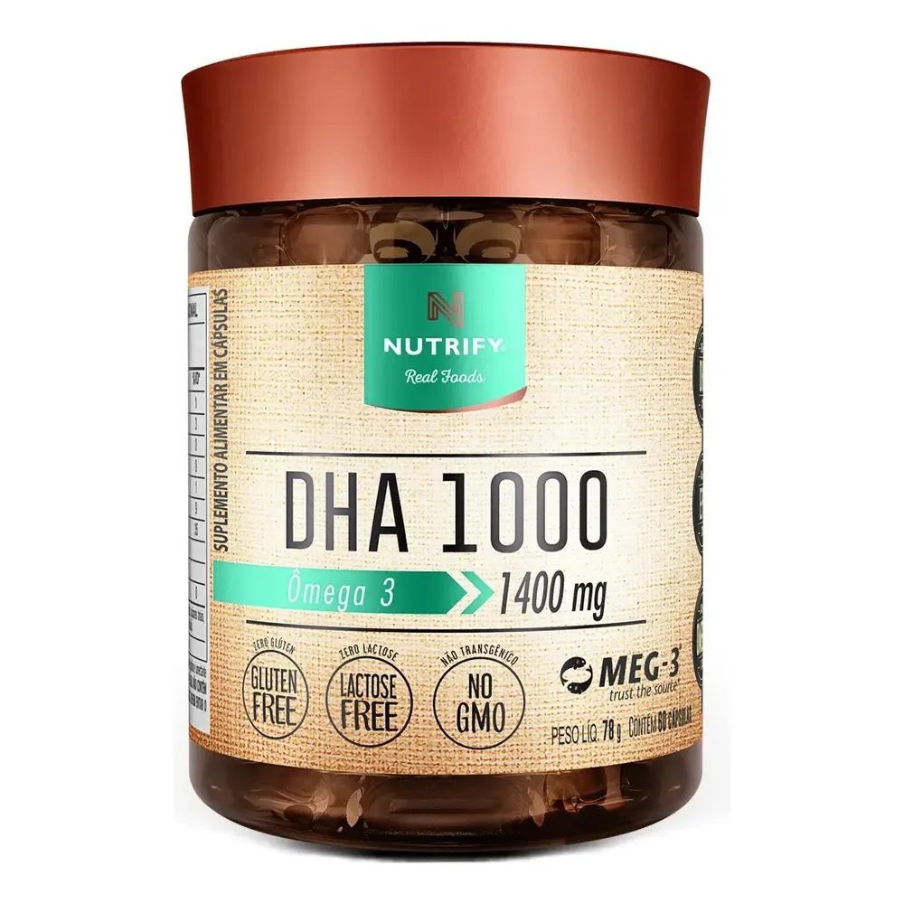 Ômega 3 Dha 1000 60 Cápsulas Nutrify Neutro Sem Sabor