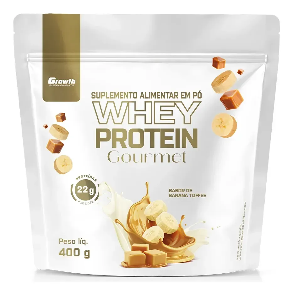 Whey Protein Gourmet 400g Growth Supplements - Banana Toffee Banana Toffee