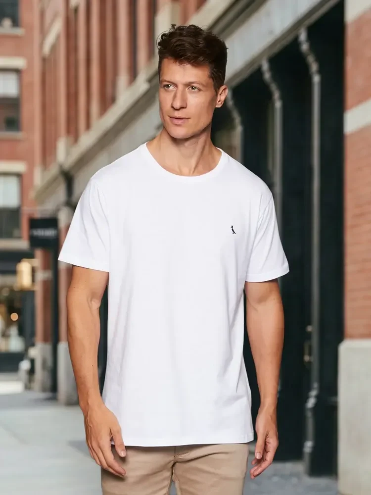 Camiseta Regular Essence Reserva Masculina Branco T-shirt Lisa Gg Liso