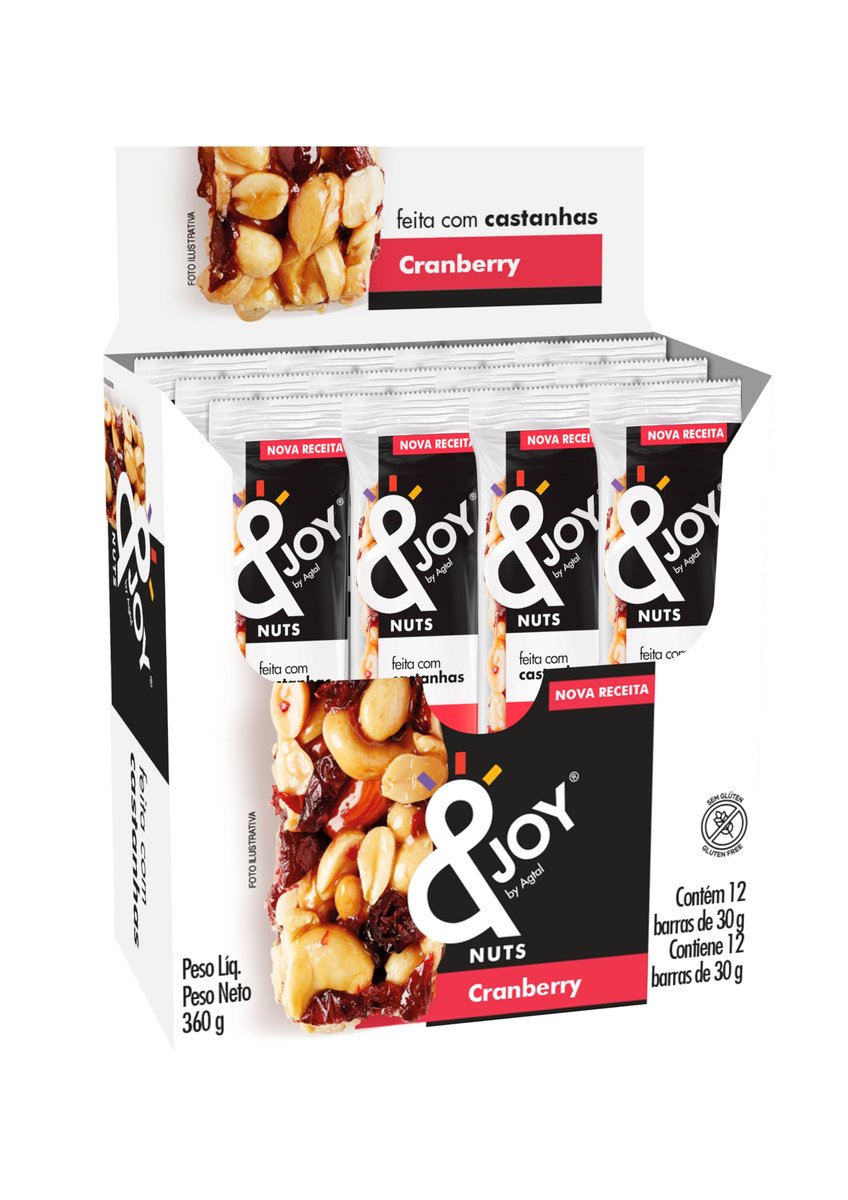 Enjoy Barra Mixed Nuts Cranberry 12 X 30G