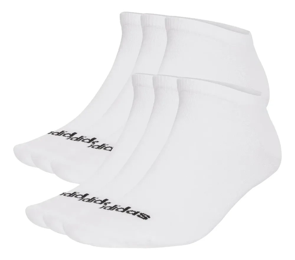 6 Pares De Meias Finas Linear Ballerina adidas Branco Lisa G