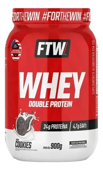Whey Protein Double Protein Ftw 900g - Suplemento Em Pote Sabor Cookies