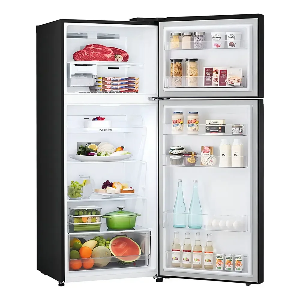 Geladeira LG Frost Free Inverter Black 395l Gn-b392pxg Cor Preto 220v