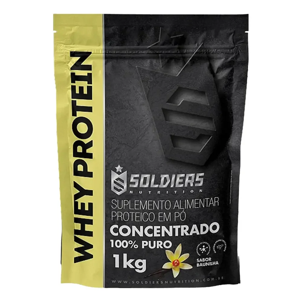 Whey Protein Concentrado 1Kg Sabor Baunilha Soldiers Nutrition