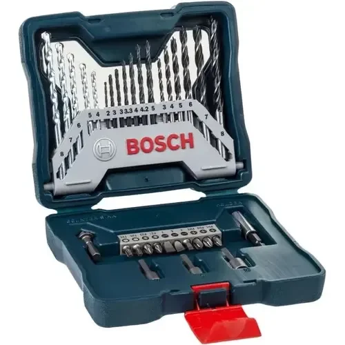 Kit De Pontas E Brocas Maleta X-line Com 33 Unidades Bosch
