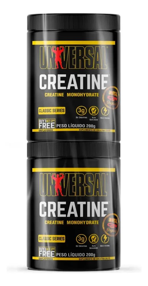 Kit Creatina Monohidratada Universal Nutrition 400g Pura sem Sabor