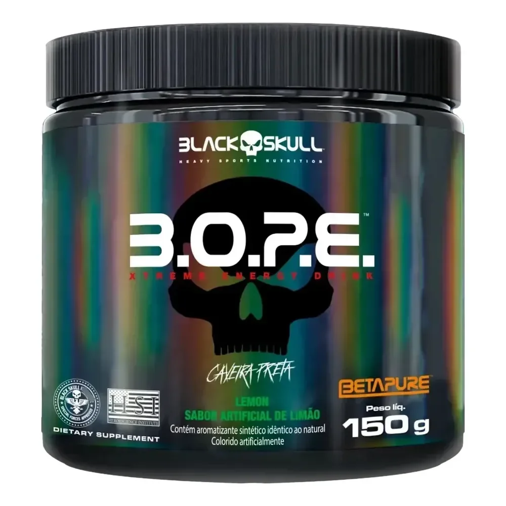 Pré Treino Black Skull B.o.p.e. 150g Pó Energia Foco Origina Lemon - Limão