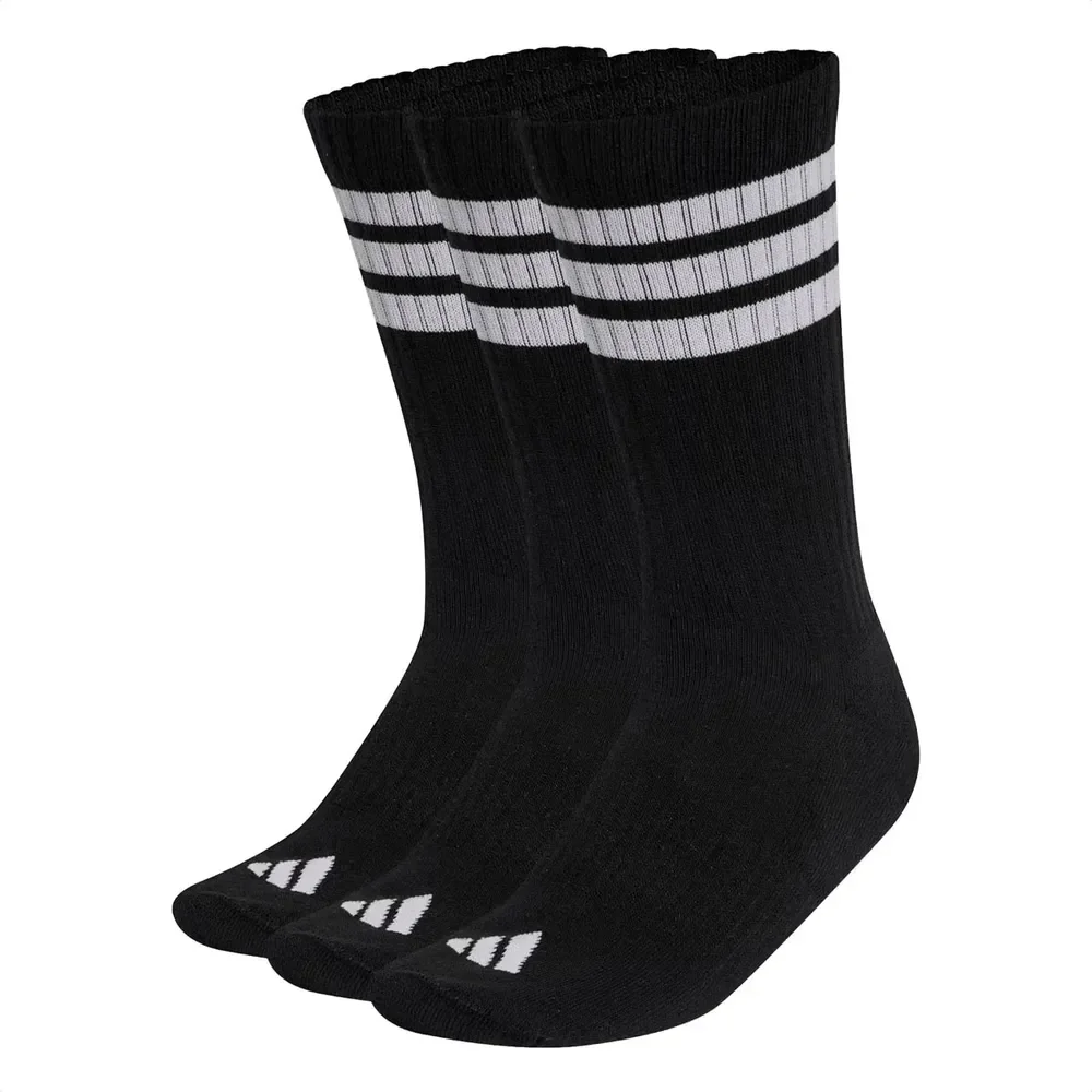Meia adidas Cano Médio Três Litras Sportswear Preto Preto M