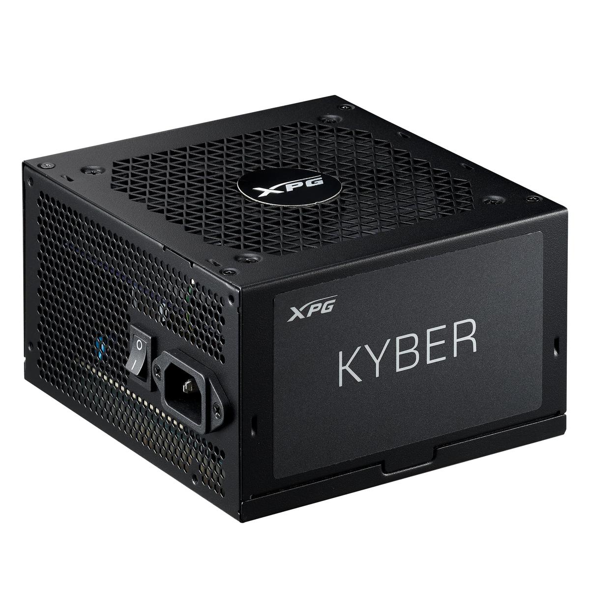 Fonte XPG Kyber II 850W Fonte de Alimentação ATX – Certificação Gold 80 PLUS e Cybenetics, não modular, compatível com ATX 3.1, conector 12V-2x6 para GPUs de última geração, eficiência de até 91,40%