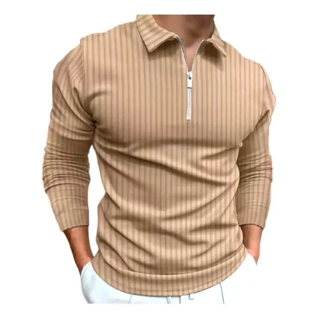 Camiseta Polo Manga Longa Com Zíper Lançamento