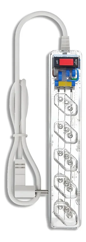 Filtro de Linha Clamper iClamper Energia 5 Tomadas, com DPS e Proteção contra Raios e Surtos Elétricos