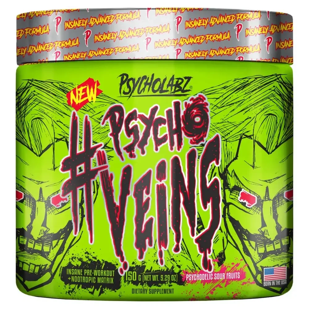 Pré Treino Psycho Veins - 150g - Sours Fruits - Psycholabz Psychodelic Sour Fruits