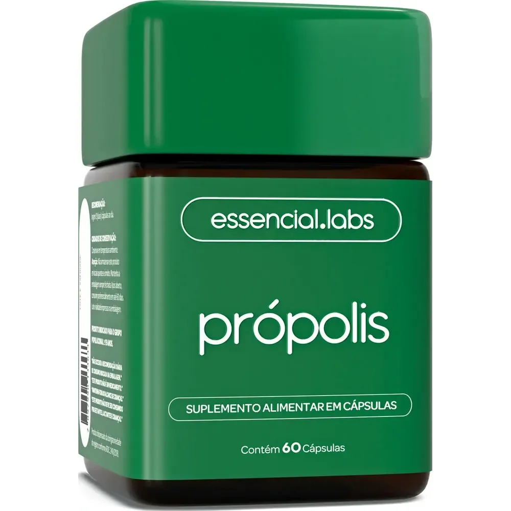 Própolis Verde Com 1000mg Por Dose - Extrato Com Máxima Concentração E Pureza - 60 Cápsulas Sem Sabor