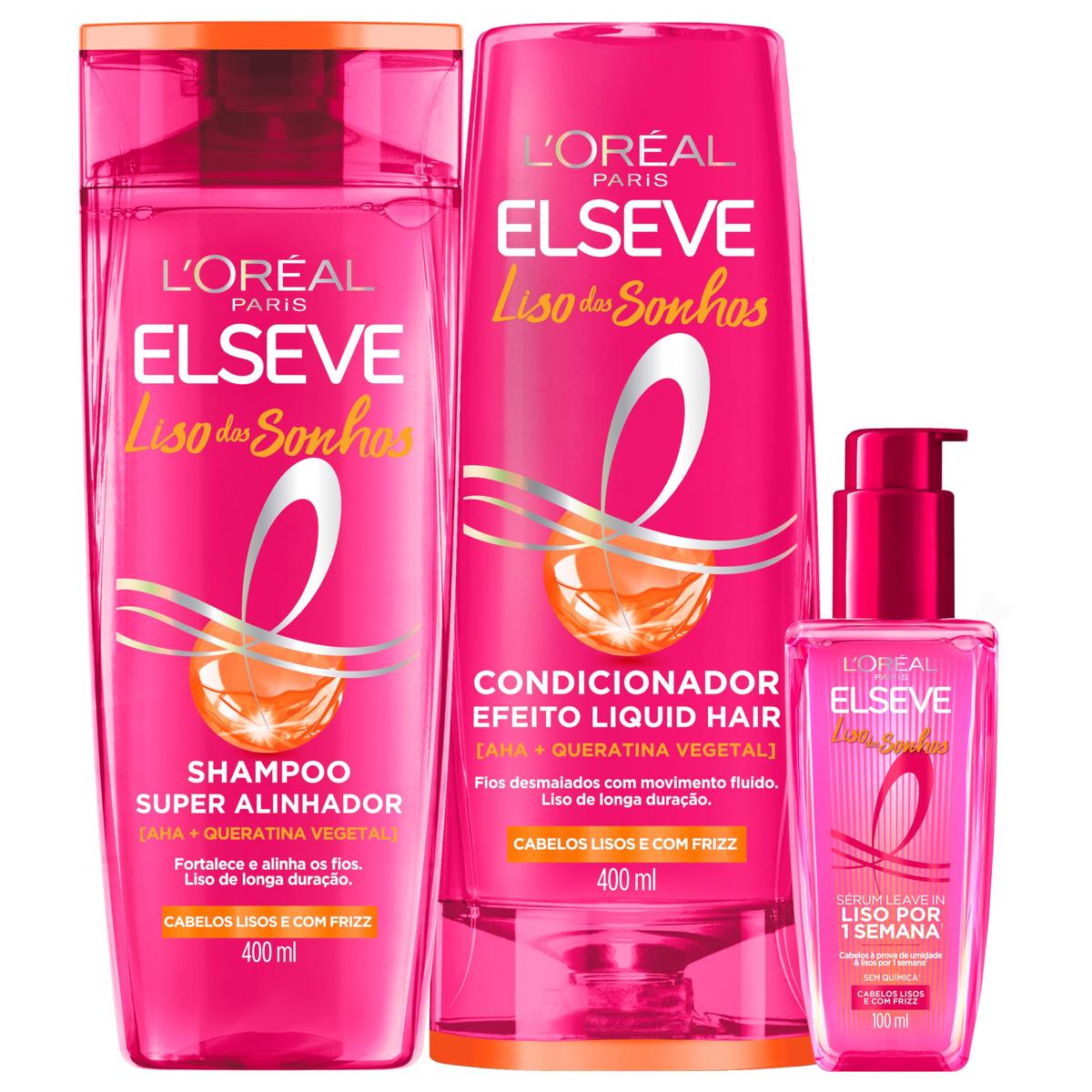 Kit Shampoo e Condicionador Sérum L'Oréal Elseve Liso dos Sonhos