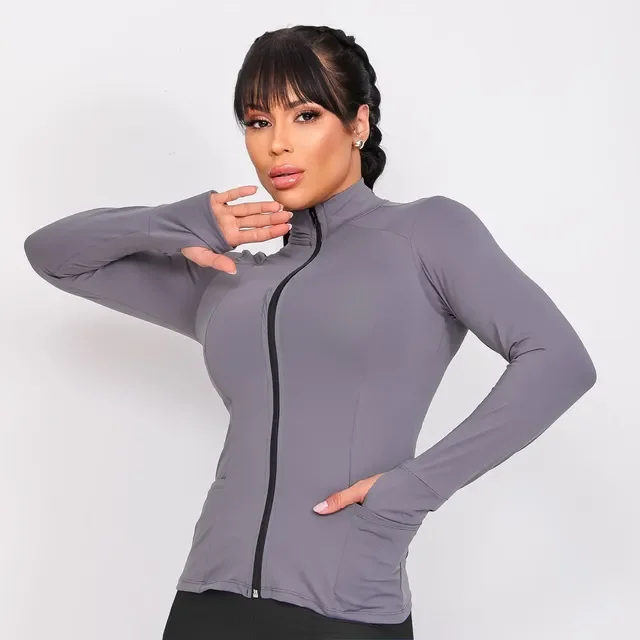 Camisa De Proteção Solar Uv 50 + Com Zíper E Passa Dedo