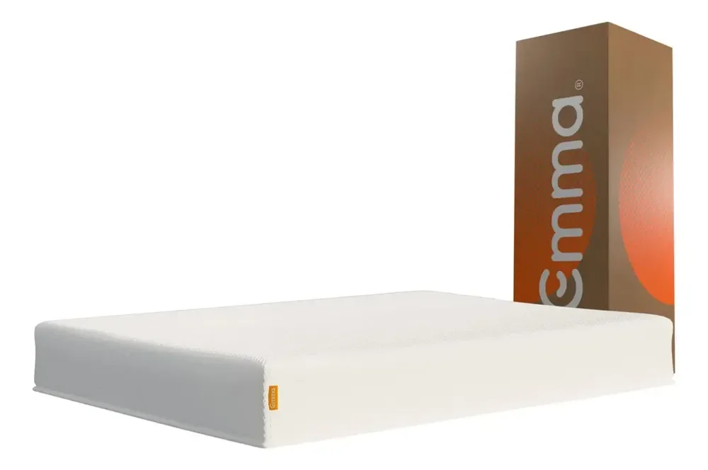 Colchão Casal Emma Basics 17 – 138x188cm - Espuma D28 17cm com Tecnologia Alemã, Embalado à Vácuo, Firmeza Ideal, Suporte Confortável