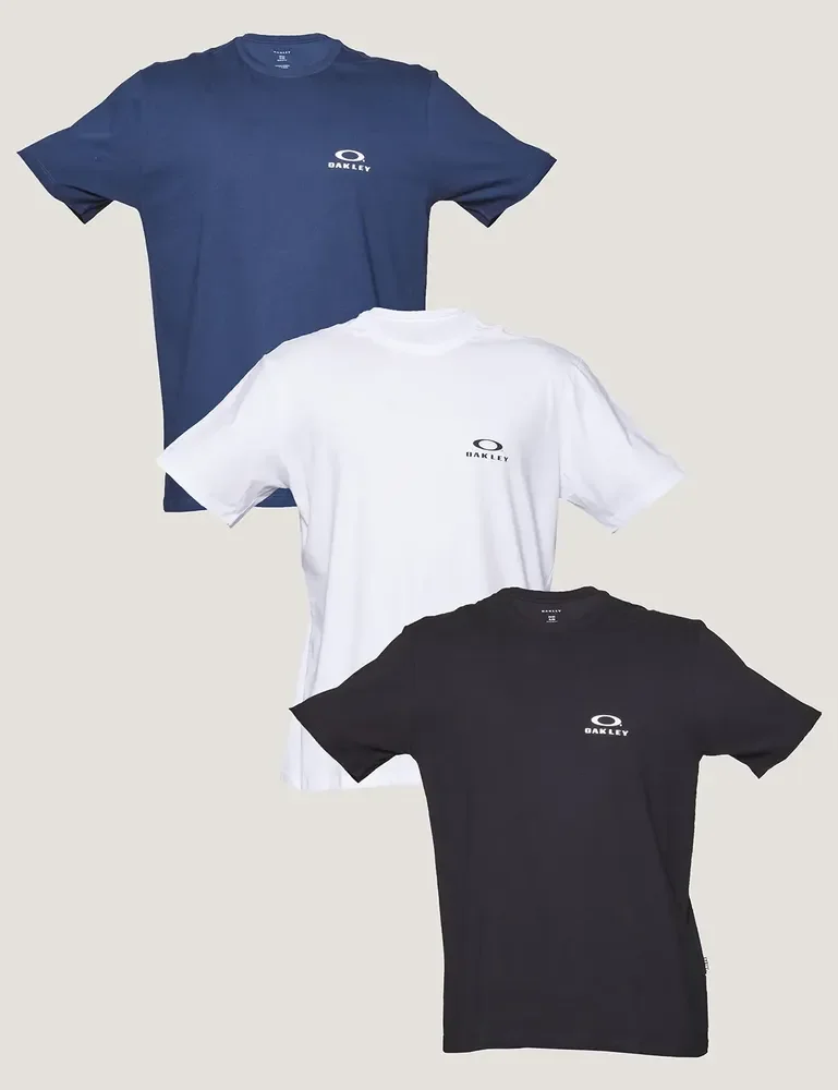 Kit 3 Camisetas Oakley Masculino Misselaneous Ellipse Misselaneous Logomarca M Liso