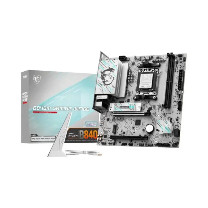 Placa Mãe MSI B840M Gaming WiFi 6E AM5 DDR5 mATX Ryzen M.2 NVMe HDMI DP Gamer